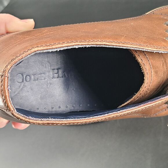 Cole Haan Men Leather Brown Lace Up Chukka Boot Shoes C10895 Size 10M - Picture 5 of 8